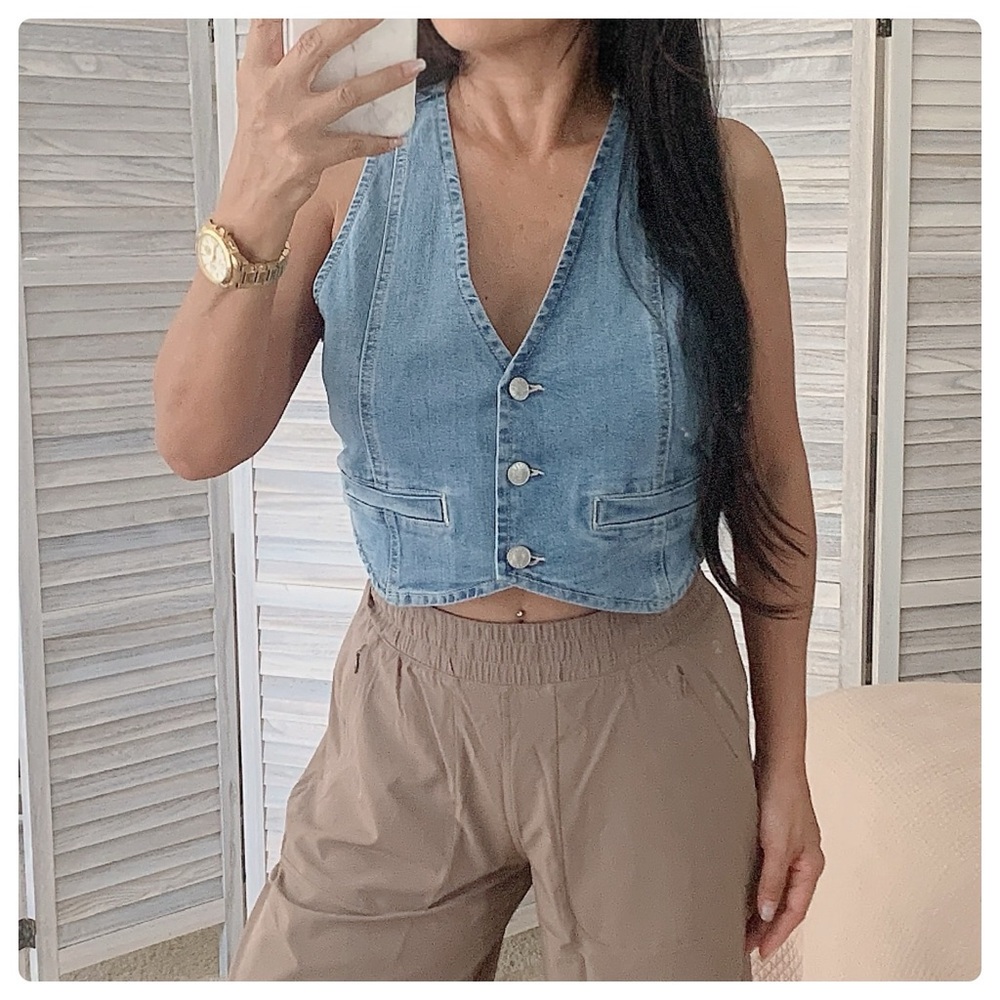 NWT LOVE TREE Denim Vest
